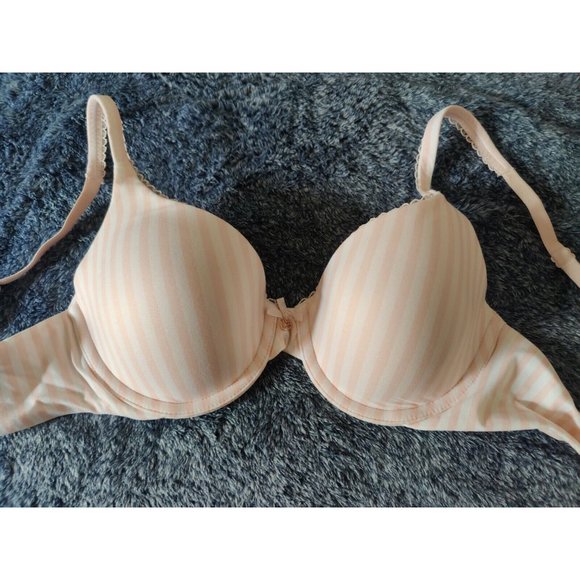 🍬 Victoria's Secret Body By Victoria Wire Bra - Pink Candy 🍭 Stripes | 34B - Picture 4 of 10